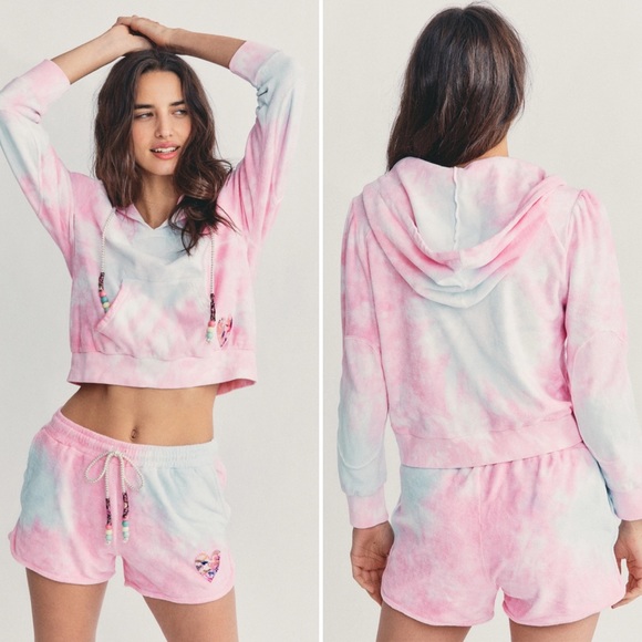 LoveShackFancy Sweaters - ♥️ LoveShackFancy ♥️ Kirby Hoodie - Cherry Fiz